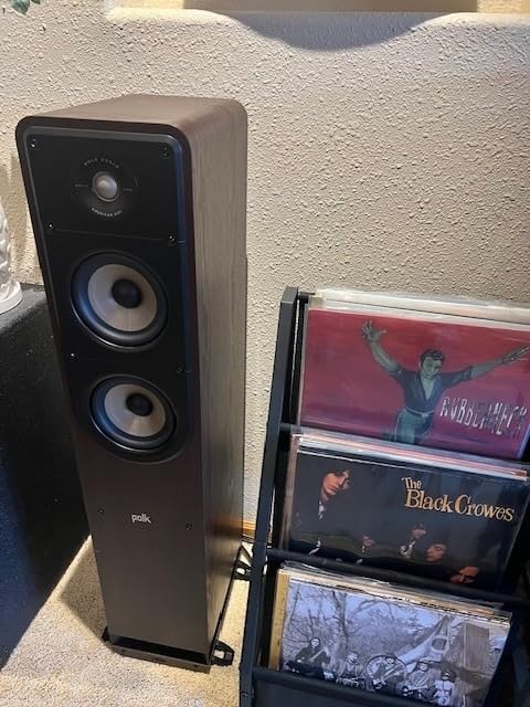 Polk Audio Signature Elite ES50 Tower Speaker, Single, Contemporary Walnut | Hi-Res Certified, Dolby Atmos & DTS:X Compatible, 1