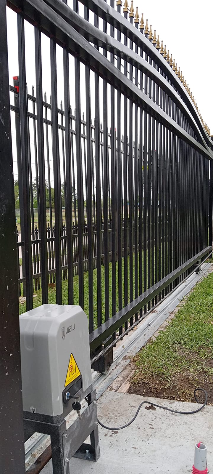 JIELI JY7 Automatic Sliding Gate Opener with 4 Remote Controls, Gate Operator Hardware Kit for Sliding Gate up to 1400 Pounds,Electric Rolling Driveway Slide Gate Motor customer photo 1