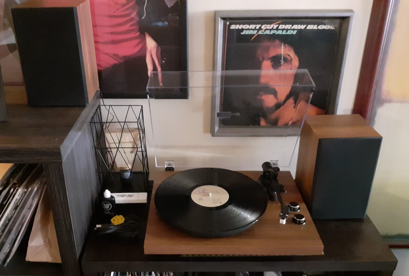SeeYing Vinyl Record Player with 36 Watt Stereo Bookshelf Speakers customer photo 2