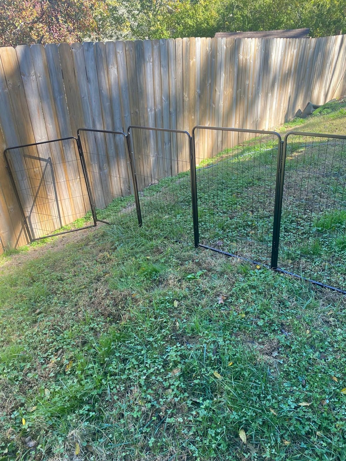 Dog Playpen, 40 inch 8 Panels Dog Fence Outdoor Heavy Duty Dog Pen for Large/Medium/Small Dogs, Indoor Puppy Playpen with Door Portable Pet Fence for RV Camping, Yard customer photo 1