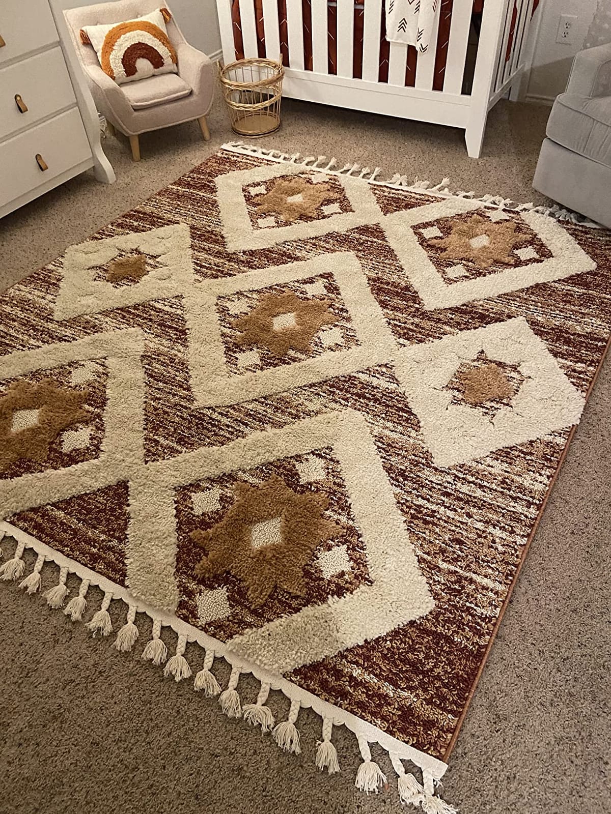 SAFAVIEH Moroccan Tassel Shag Collection Area Rug - 5'3