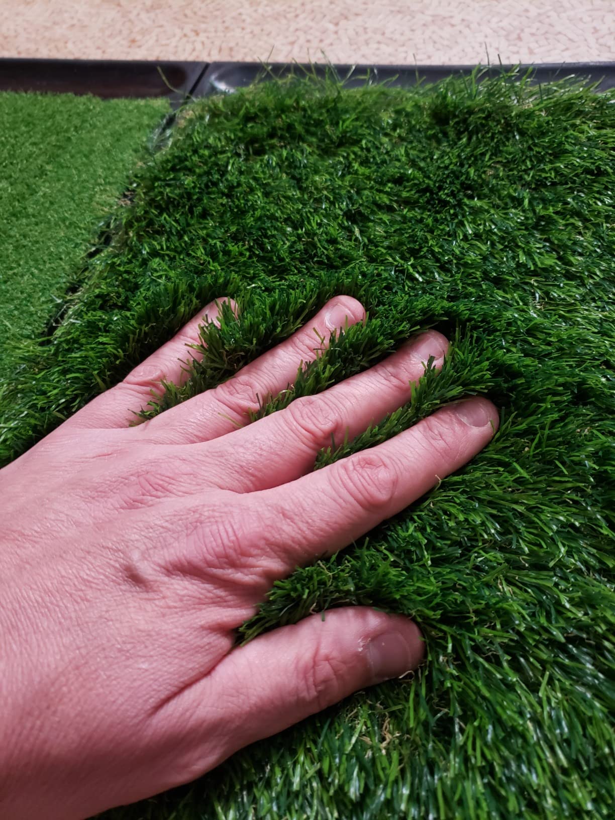 JAYA Golf Hitting Mat with Heavy Rubber Base, Foldable Golf Practice Mat for Indoor & Outdoor Training, Dual Turf Fairway & Rough Grass Mat for Swing, Chipping and Driving Practice customer photo 1