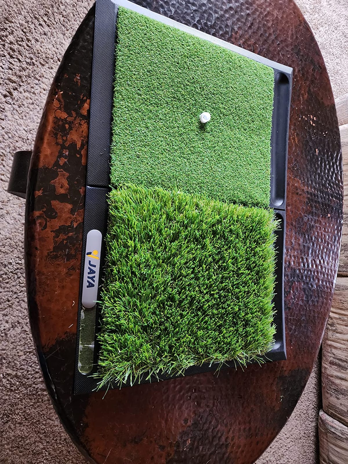 JAYA Golf Hitting Mat with Heavy Rubber Base, Foldable Golf Practice Mat for Indoor & Outdoor Training, Dual Turf Fairway & Rough Grass Mat for Swing, Chipping and Driving Practice customer photo 2