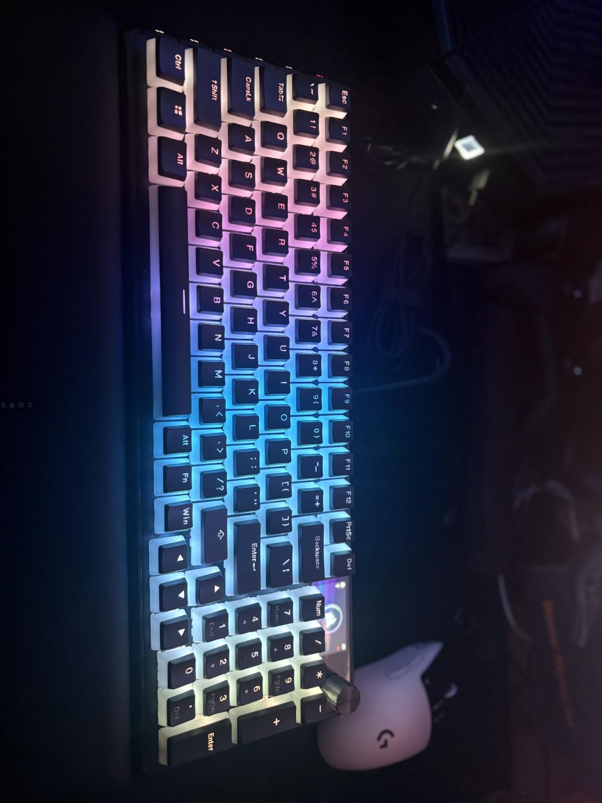Womier Pudding Keycaps, PBT Shine Through Keycaps Black 164 Keys Set | Custom Key caps Set OEM Profile, Universal Compatiability Mechanical Keyboard Keycaps for 100%, 75%, 65%, 60% Keyboard-Black customer photo 1