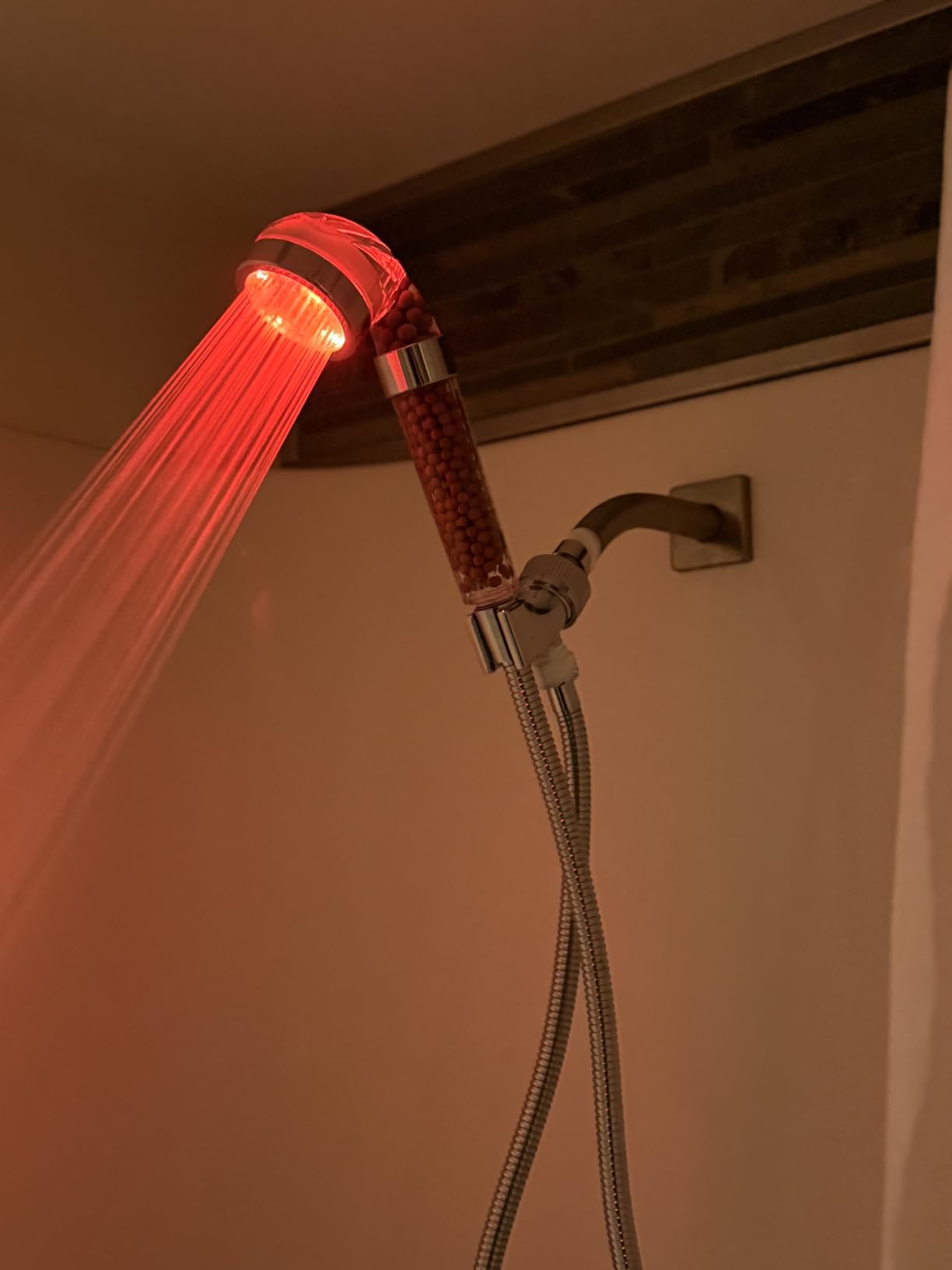 FASTRAS LED Shower Head with Handheld, High Pressure Shower Head with Hose, Holder & PTFE Tape etc, 3 Water Temperature-Controlled Water Saving Filtered Shower Head for Dry Hair& Skin customer photo 1