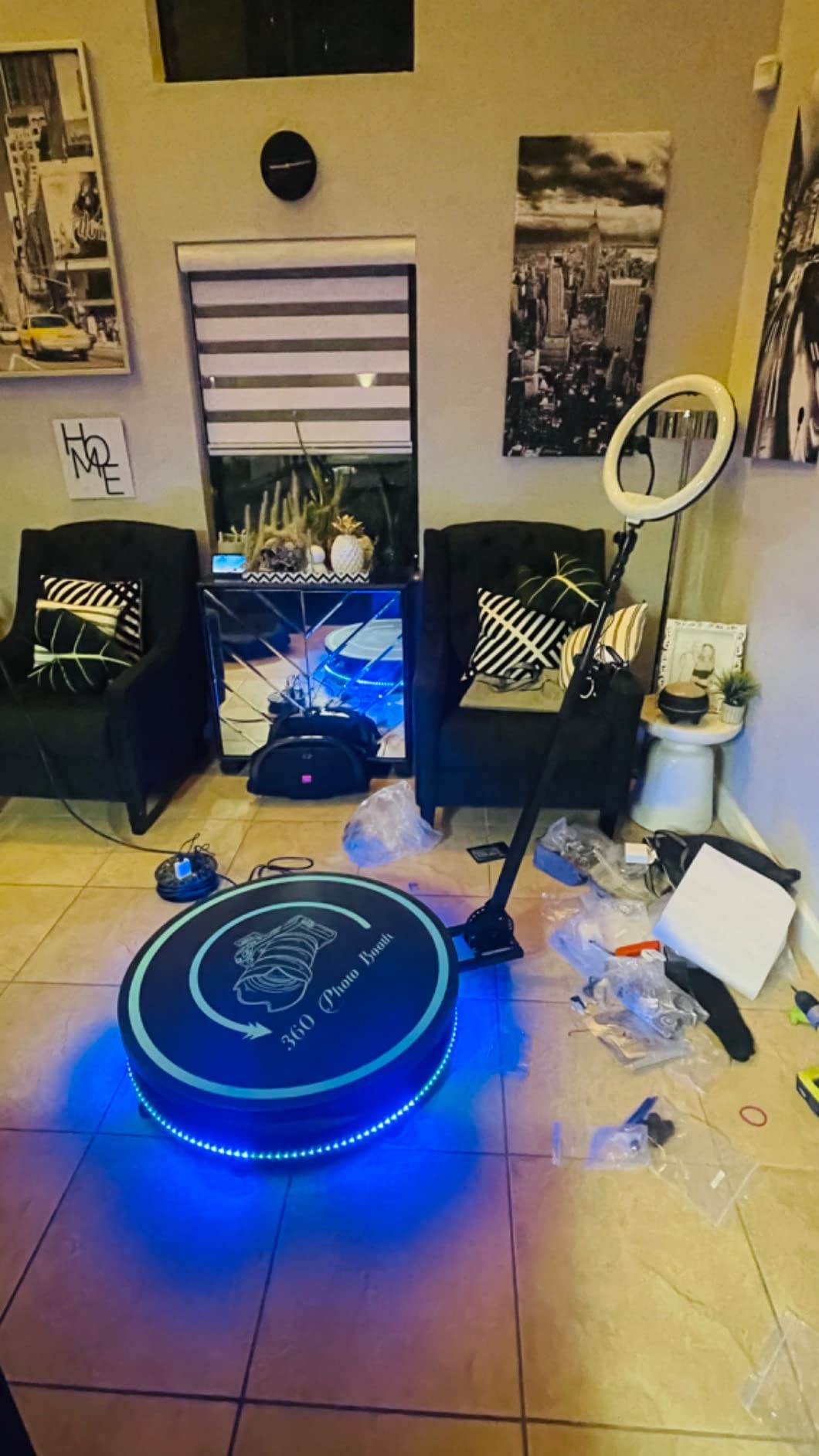 360 Photo Booth Machine for Parties with Flight Case,Logo Customization customer photo 1