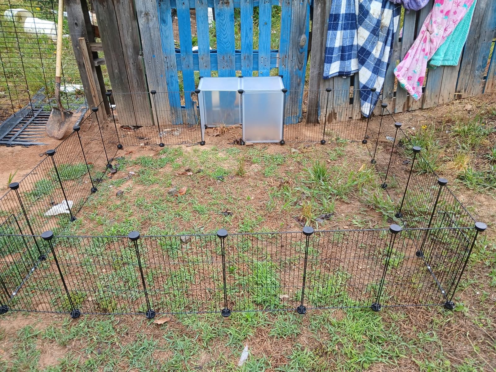Pet Playpen, Small Animal Cage DIY Wire Fence with Door 15 Panels, Black customer photo 1
