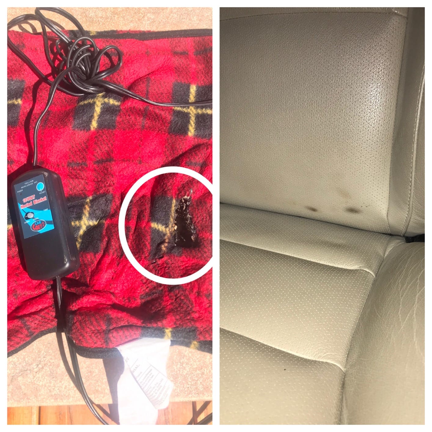 Trillium Worldwide Car Cozy 2 12-Volt Heated Mini Travel Pad, Black & White Plaid (TWI-3201B) customer photo 2
