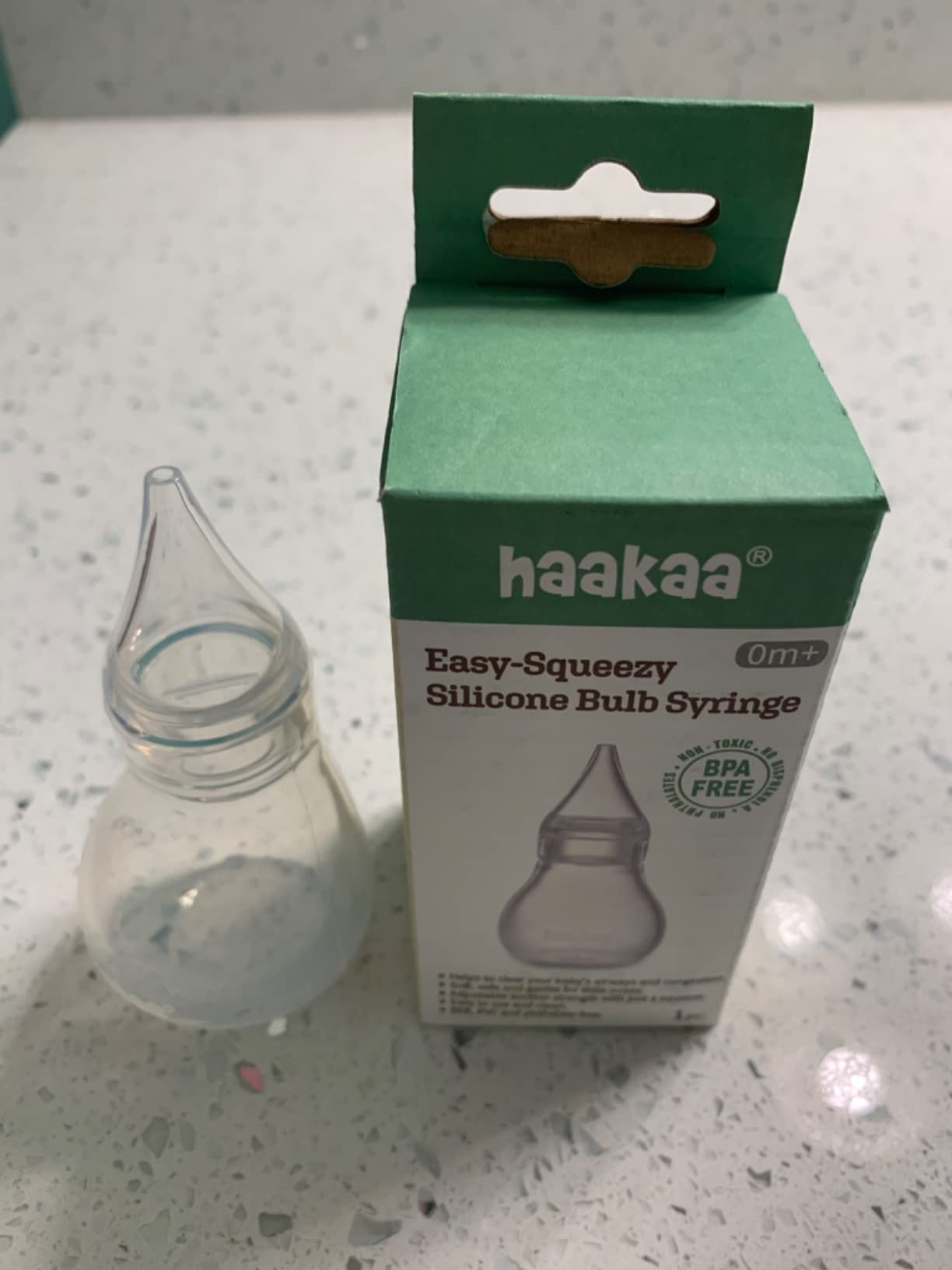 Haakaa Silicone Baby Nasal Aspirator, Easy-Clean Nose Bulb Syringe customer photo 1
