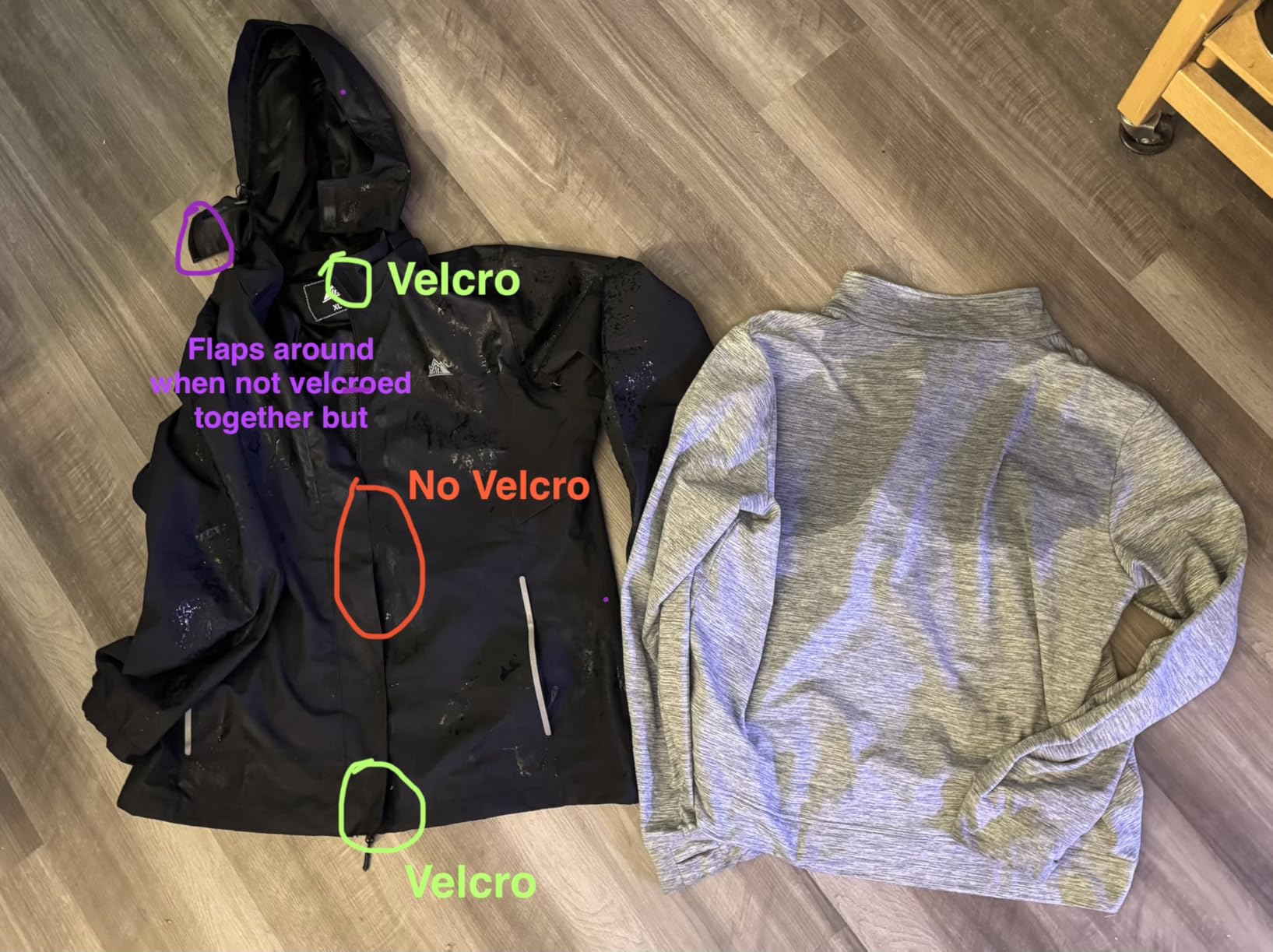 MOERDENG Women's Rain Jacket Hooded Hiking Jacket Softshell Windbreaker customer photo 1