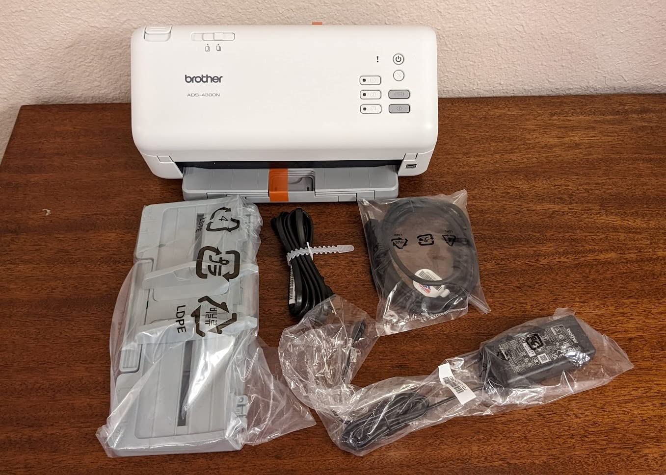 Brother ADS-4300N Professional Desktop Scanner with Fast Scan Speeds, Duplex, and Networking, White customer photo 1