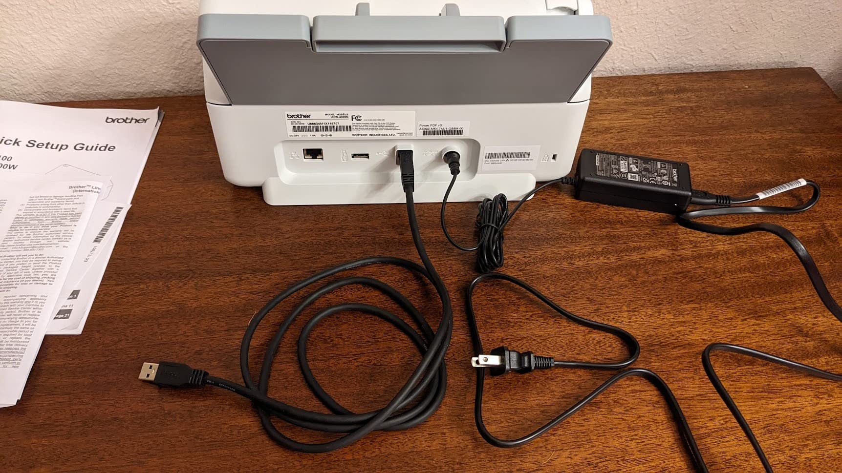 Brother ADS-4300N Professional Desktop Scanner with Fast Scan Speeds, Duplex, and Networking, White customer photo 2