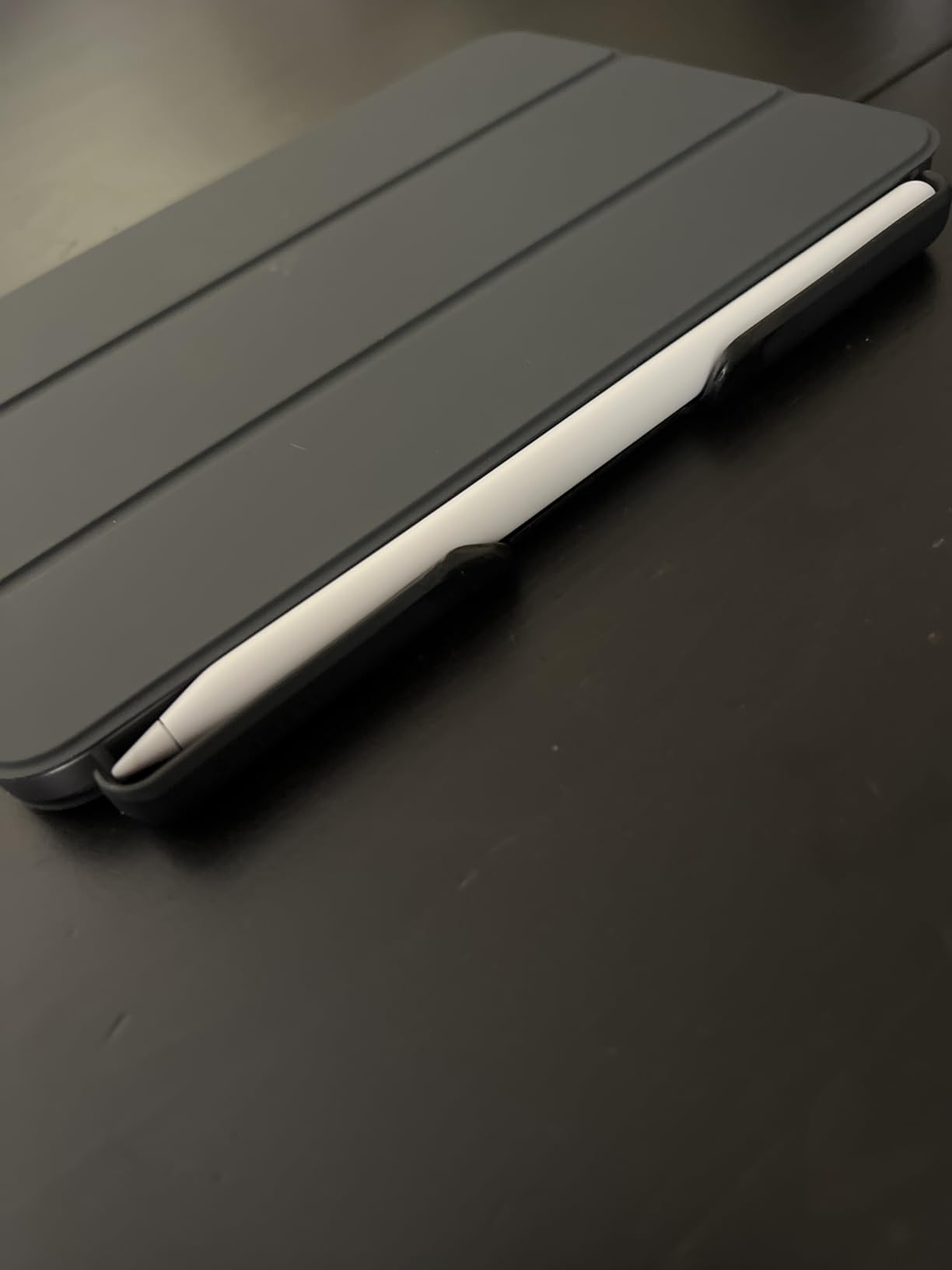 Spigen Pencil Holder for Apple Pencil Pro, 2nd Gen, Lenovo Yoga Pen, Galaxy S Pen, Compatible with Magic Keyboard, Smart Keyboard, Smart Folio, Magnetic iPad Cases, Wireless Charging Safe, Black customer photo 1