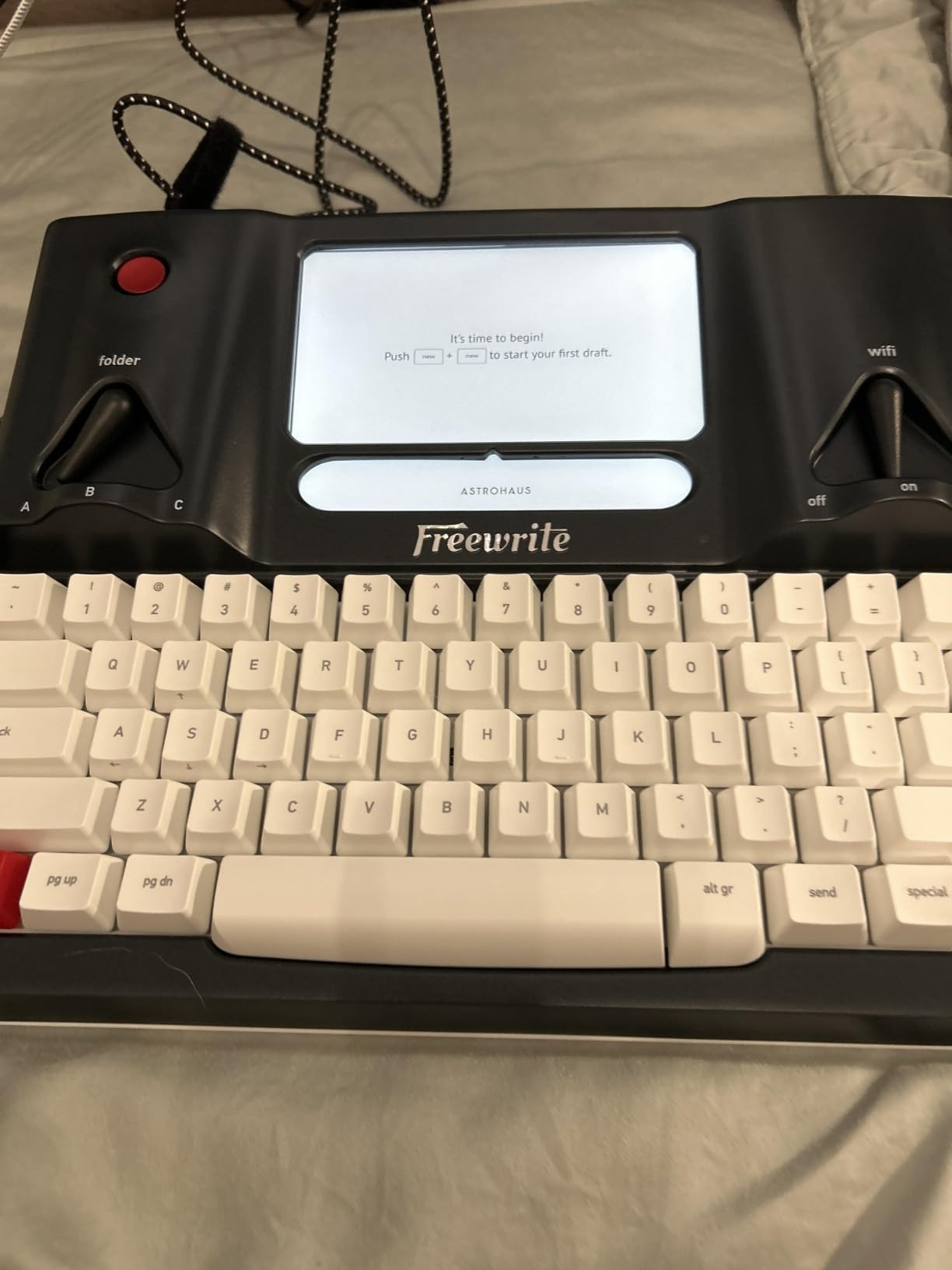 Freewrite Smart Typewriter | Digital Typewriter with E Ink Display for Distraction-Free Writing | Wifi-Enabled Word Processor Syncs Directly to the Cloud | Dedicated Drafting Machine for Authors customer photo 1