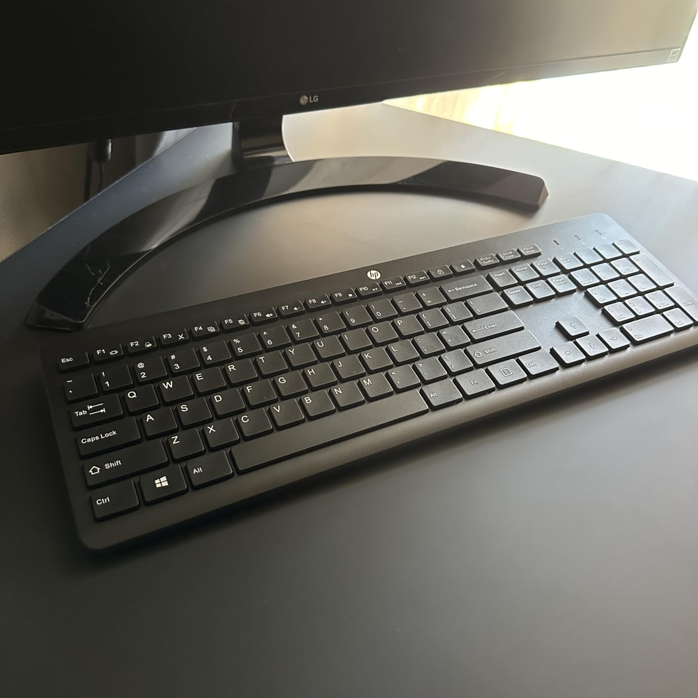 HP 230 Wireless Keyboard - Wireless Connection - Low-Profile, Quiet Design - Windows & Mac OS - Laptop, PC Compatible - Shortcut Keys & Number Pad - Long Battery Life (3L1E7AA#ABA), Black customer photo 1