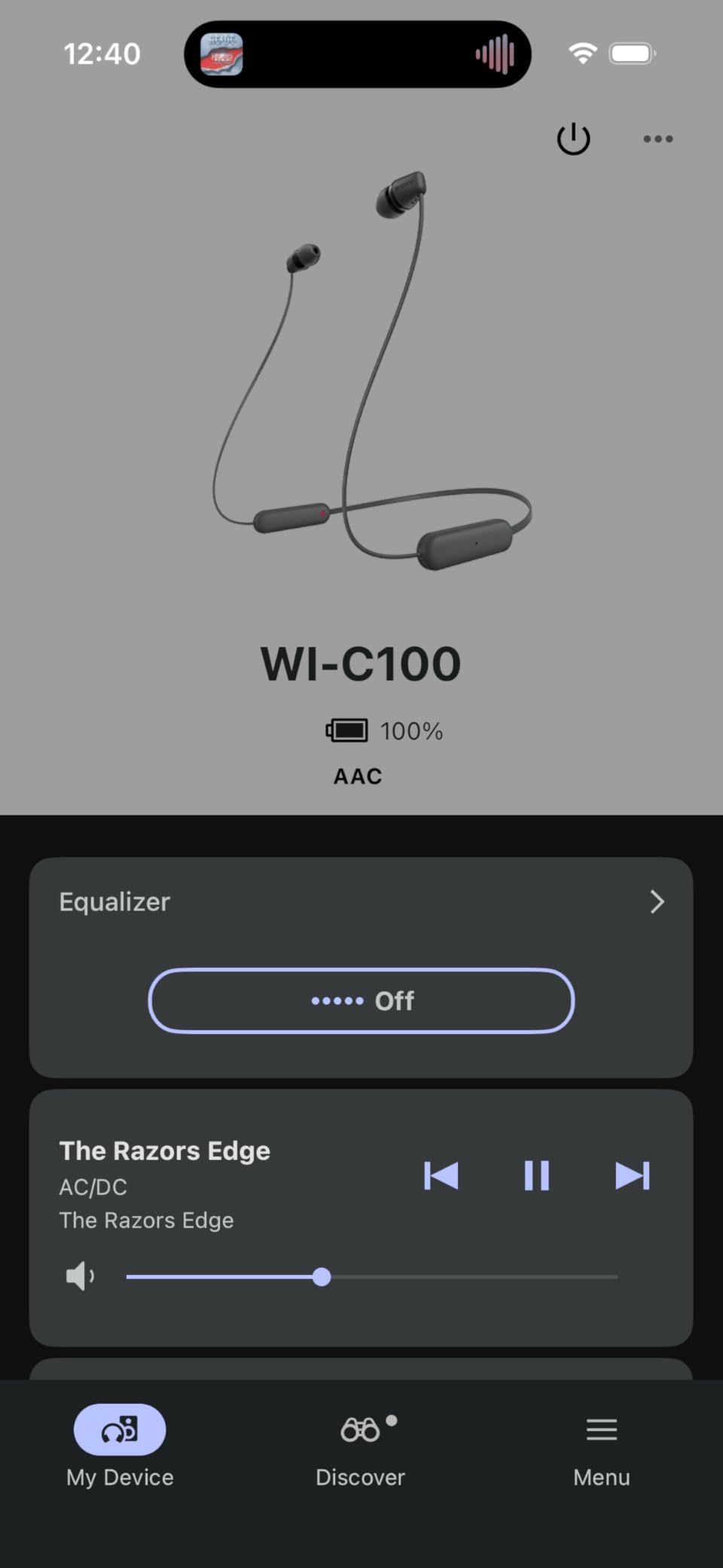 Sony WI-C100 Wireless in-Ear Bluetooth Headphones with Built-in Mic, Black customer photo 2