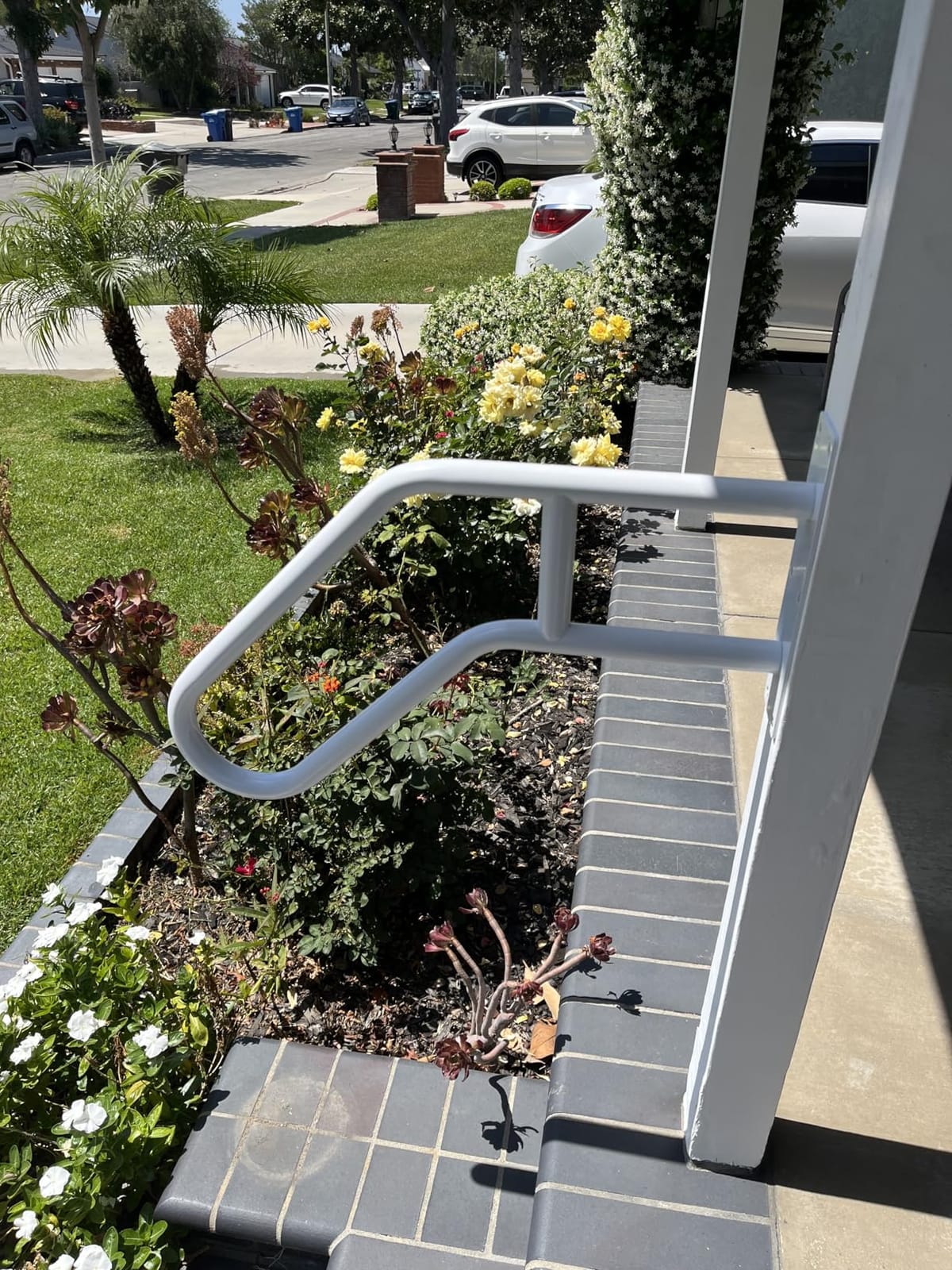 Handrails for Outdoor Steps Wall Mount, Railings for 1-3 Steps, U-Shaped Handrail with Matte Black Finished, Stair Handrails for Kids, Elderly, Pregnant Women, Disabled (26