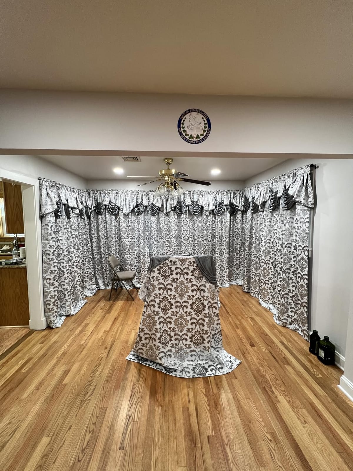 GOHD Samba Star Jacquard Window Curtain Panel Drape with Attached Fancy Valance and Taffeta Backing, 2pcs Set, 54