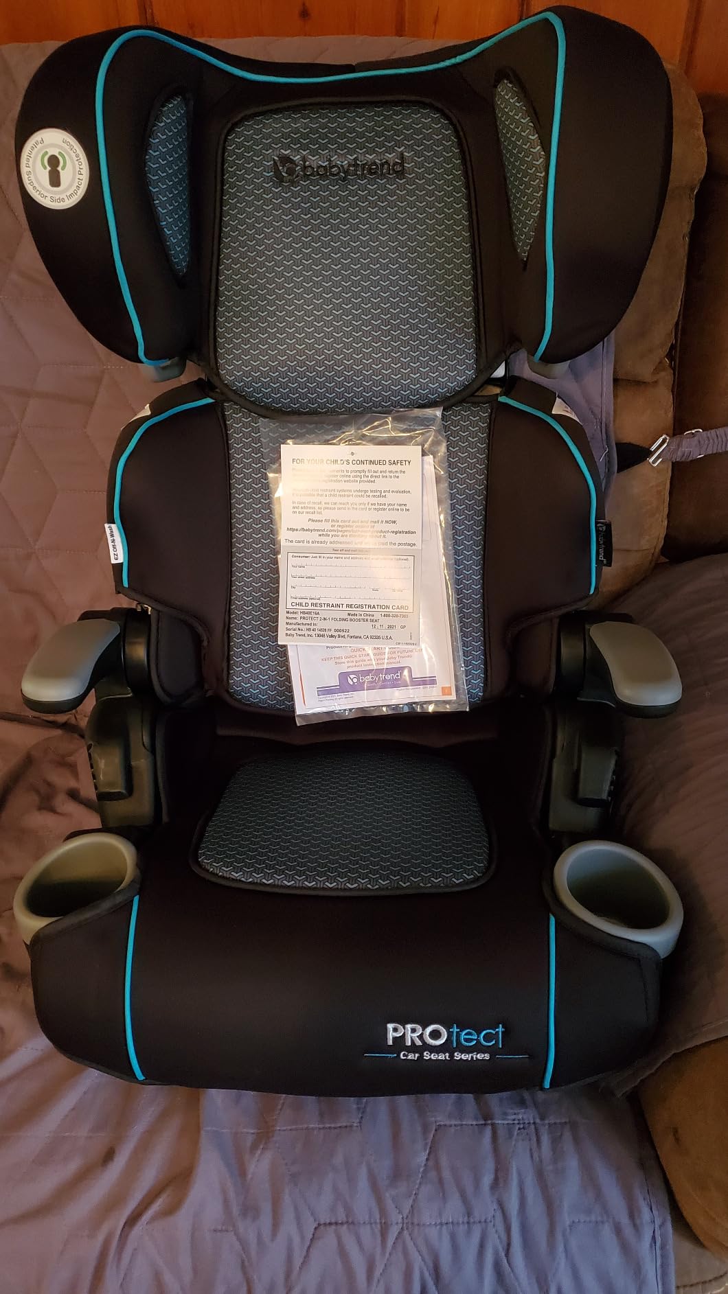 Baby Trend Protect 2-in-1 Folding Belt-Positioning Booster Seat, Aqua Tech customer photo 2