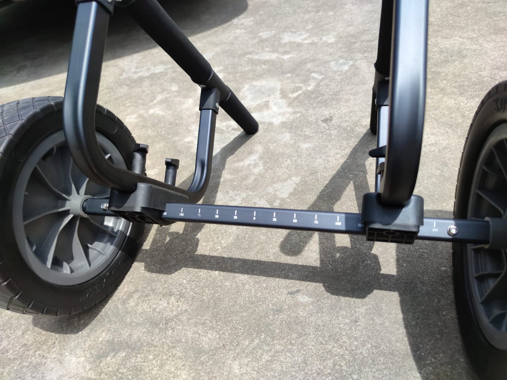Heavy Duty Kayak Cart, Width Adjustable Canoe Cart with 12inch Flatfree Beach Wheels Boat Dolly Cart Transport Carrier customer photo 2