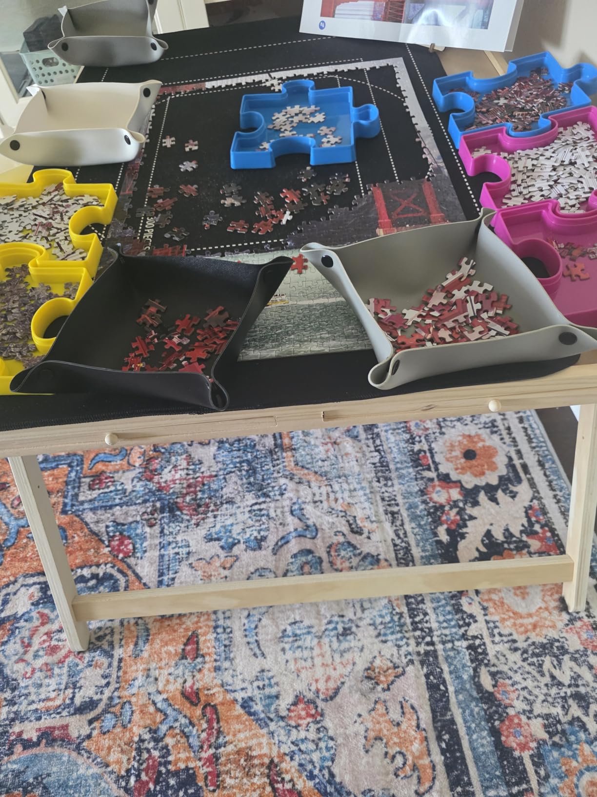 Puzzle Board 1500 Pieces,2 in 1 Jigsaw Puzzle Table with Folding Legs customer photo 2