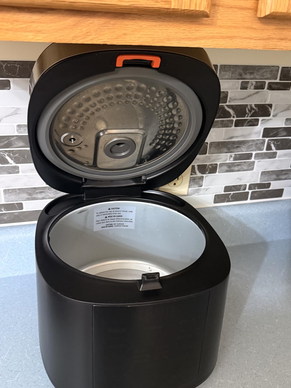 Cosori Rice Cooker 10 Cup, Fuzzy Logic, Ceramic Coating Inner Pot, 18-in-1 | 24H Keep Warm & Delay Timer, Stainless Steel Steamer Basket, Non-stick Ceramic Coating, Sauté, Slow Cook, 20cup cooked, Black customer photo 1