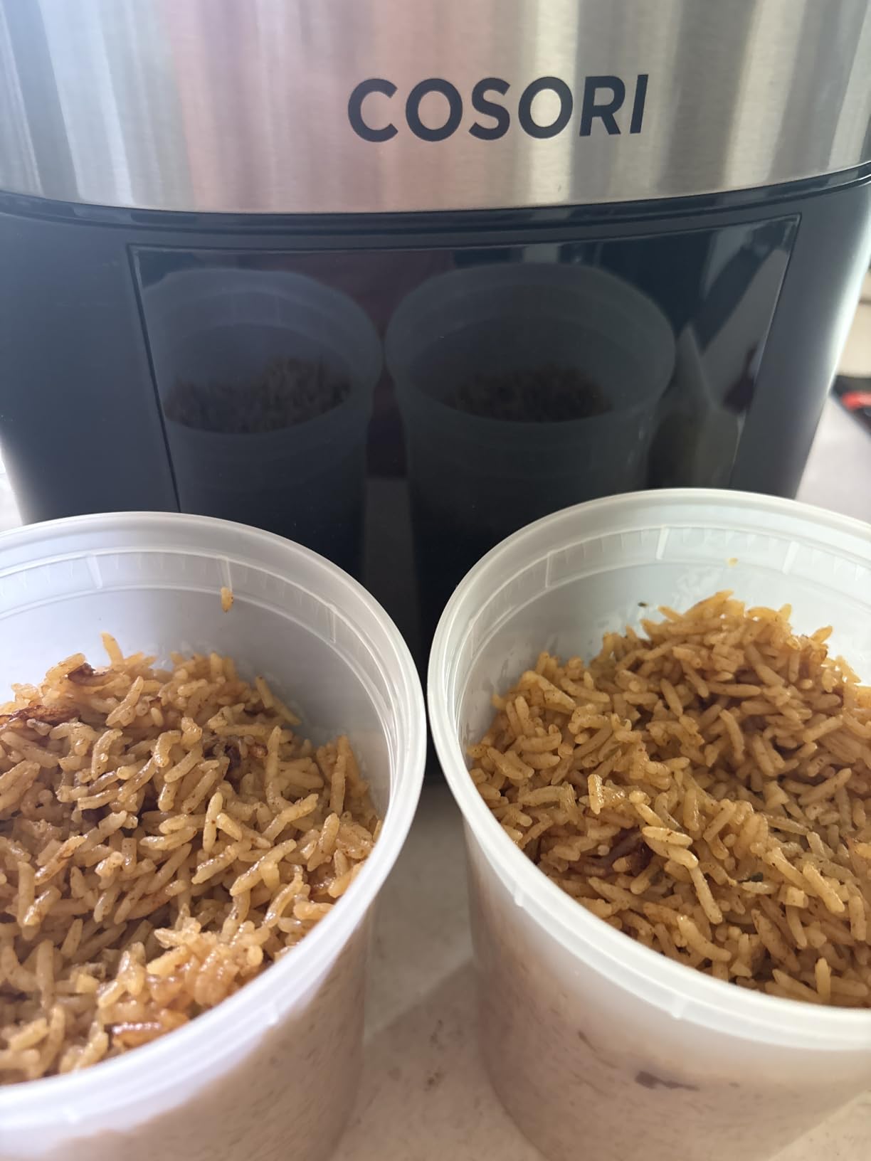 Cosori Rice Cooker 10 Cup, Fuzzy Logic, Ceramic Coating Inner Pot, 18-in-1 | 24H Keep Warm & Delay Timer, Stainless Steel Steamer Basket, Non-stick Ceramic Coating, Sauté, Slow Cook, 20cup cooked, Black customer photo 2