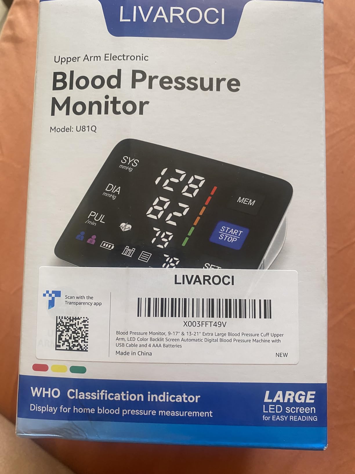 Blood Pressure Monitor, 9-17'' & 13-21'' Extra Large Blood Pressure Cuff customer photo 1