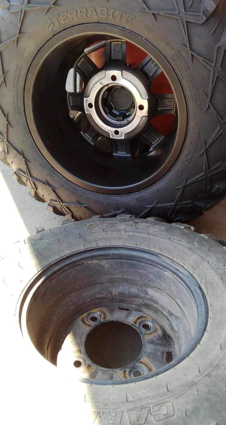 Tusk Racing Four 28x10-14 TERRABITE 8-Ply Radial UTV Tires on CASCADE Wheels - Polaris 4/156 customer photo 1