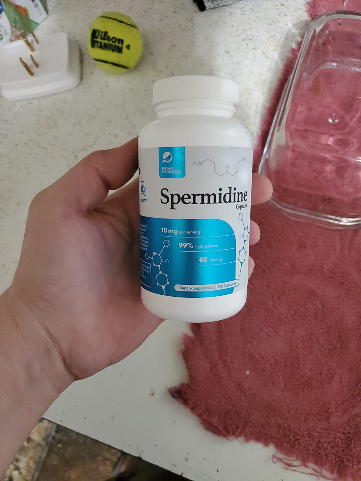 Prime Powders Spermidine Capsules, 99% Pure, Cellular Renewal Support | 99% pure spermidine, more concentrated than wheat germ extract, supports cellular renewal, autophagy and healthy aging customer photo 2