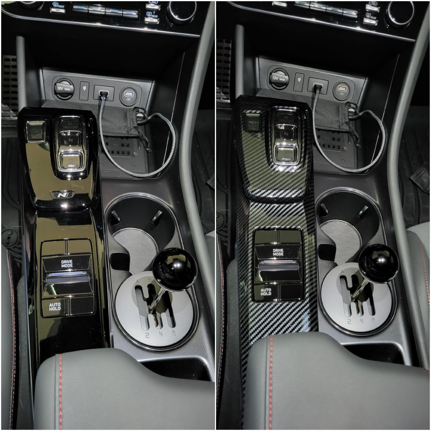 AOKIO Center Console Gear Shift Panel Cover Trim Compatible with 2020 2021 2022 2023 Hyundai Sonata Accessories (Not for 2024) customer photo 2