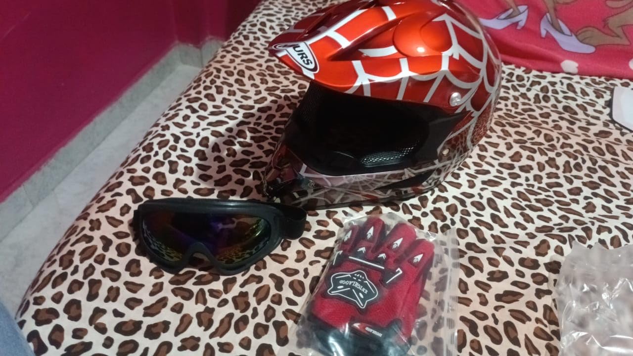 OUMURS Youth Dirt Bike Helmet DOT Approved, Kids Full Face Motocross Helmet customer photo 1