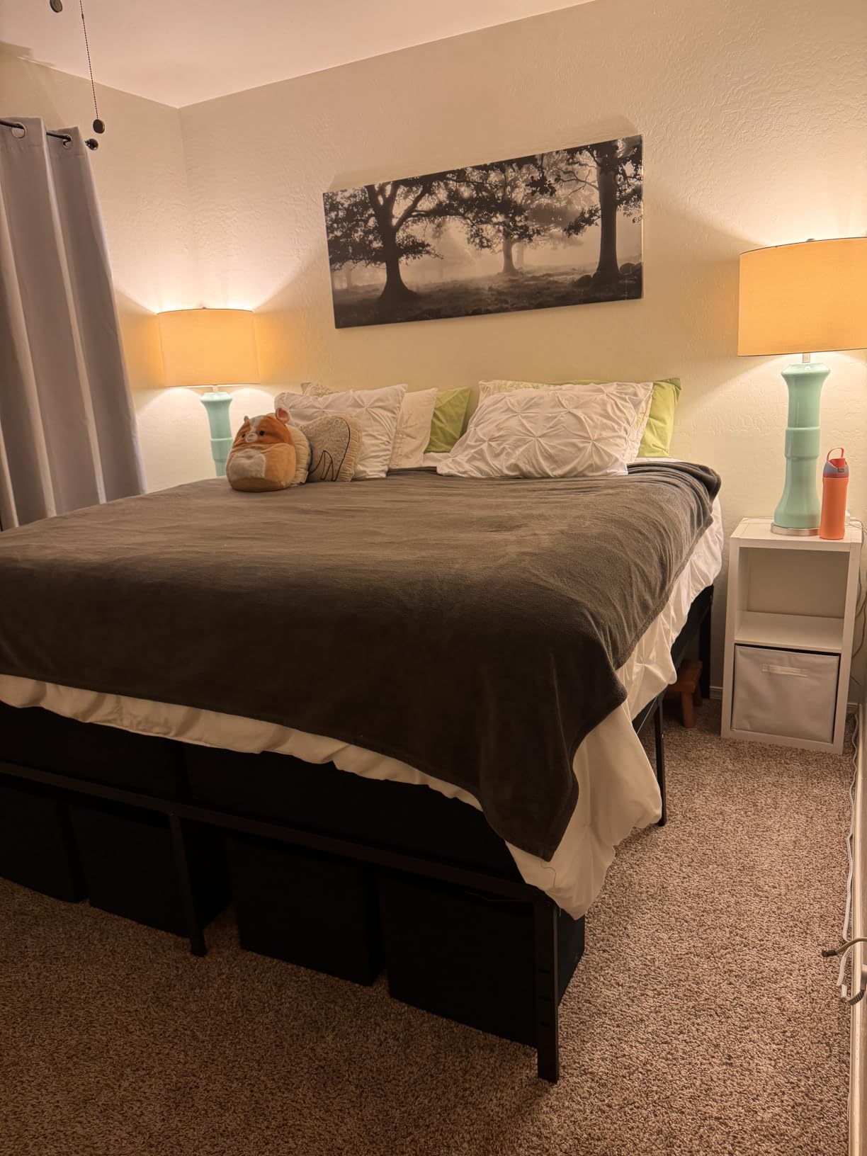 NEW JETO Metal Bed Frame,Queen Size Bed Frame with Storage Space,18 Inch customer photo 2
