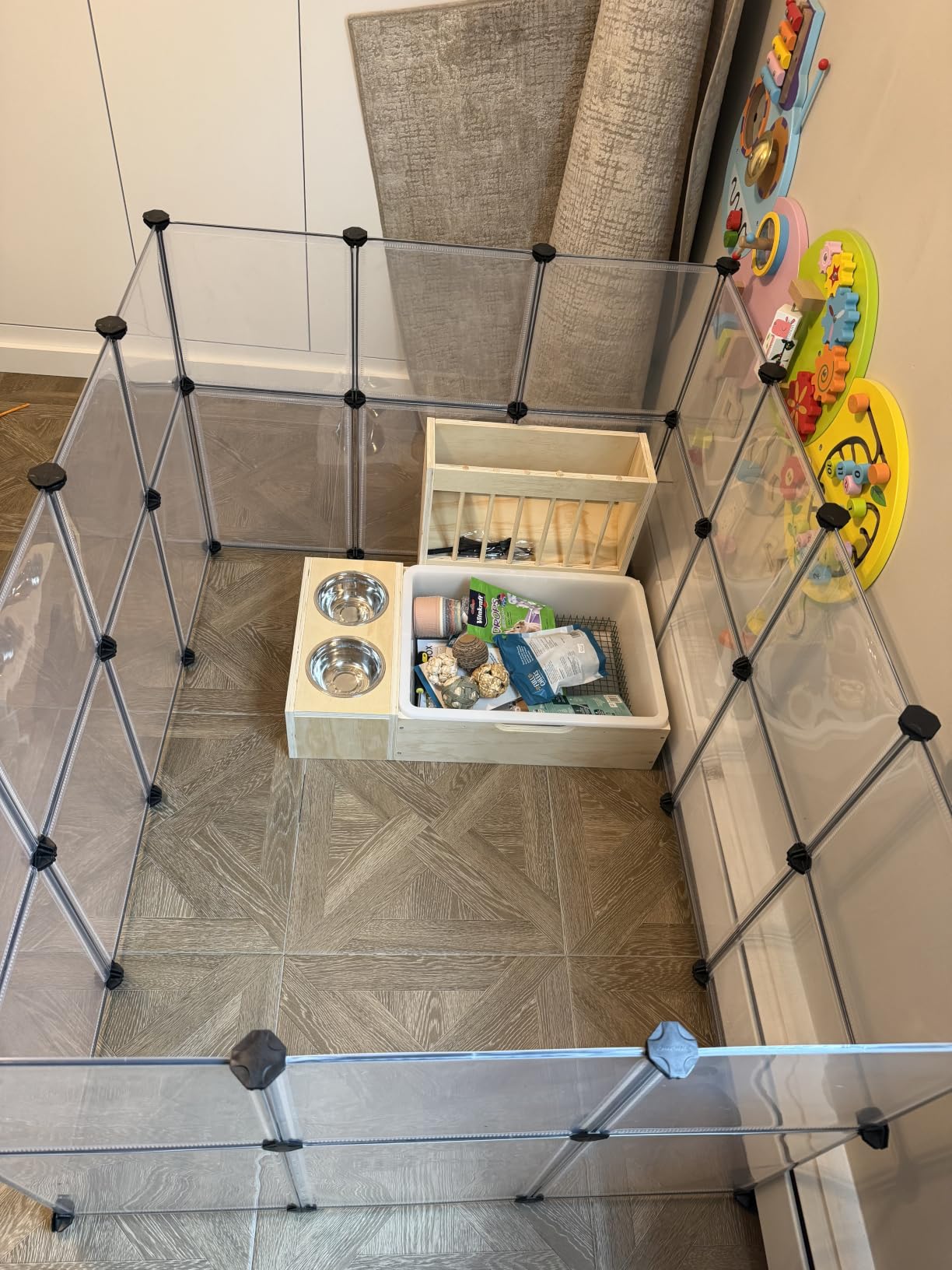 SONGMICS Pet Playpen with Floor, Small Animal Playpen customer photo 2