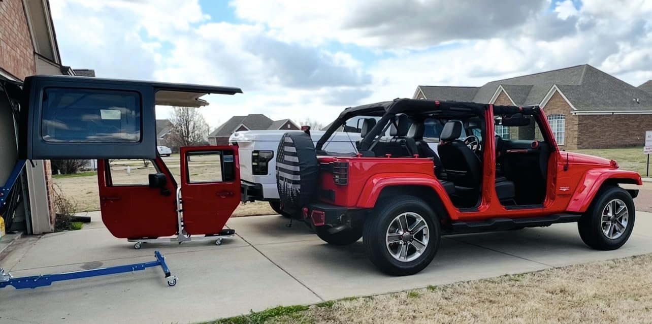 EZLIFT Hard Top Remover Lift for Jeep Wrangler TJ JK JKU JL JLU LJ & Ford Bronco 4-Door Only, One-Person Removal System, Remove Hardtop in Minutes, Secure Patented Design customer photo 1
