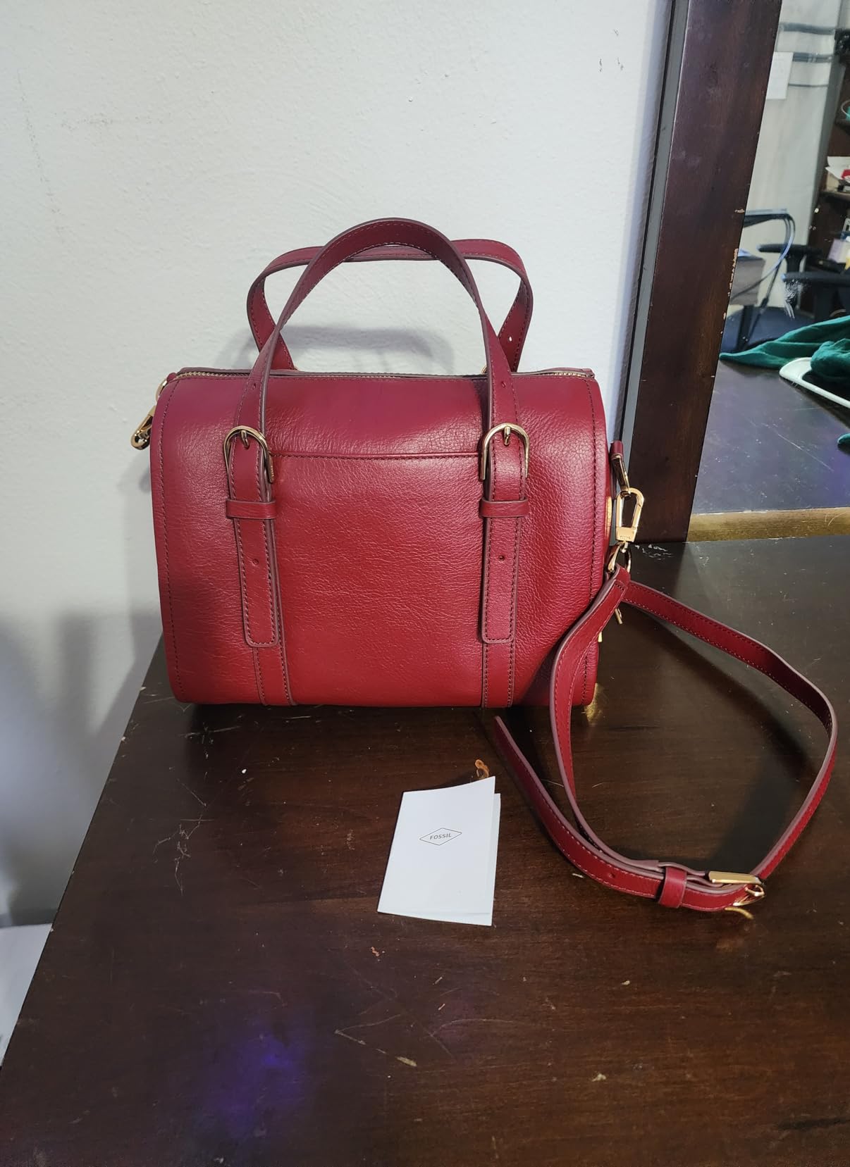 Fossil Women's Carlie Satchel Handbag customer photo 1