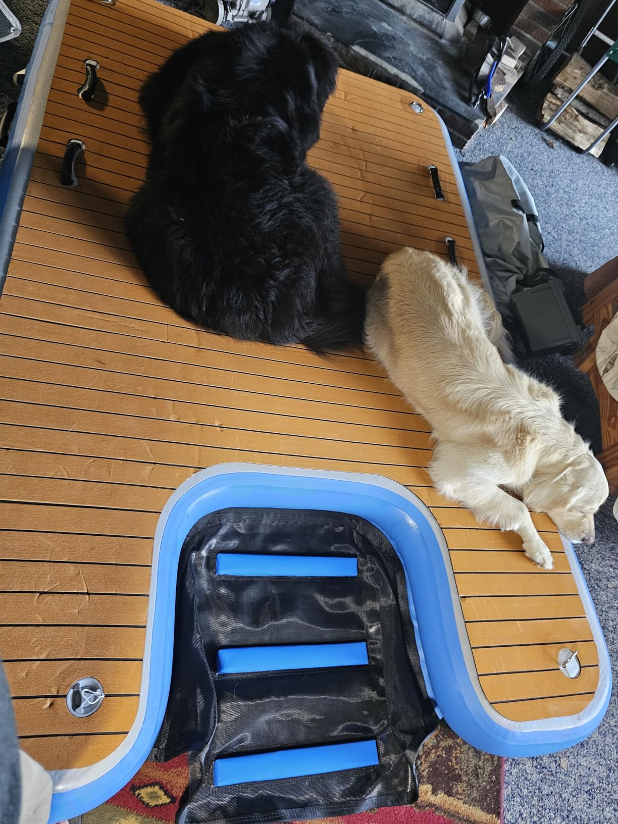Inflatable Water Ramp for Dogs 60 inch L x 40 inch W, Holds Up to 230 LBS | Durable, Puncture-Resistant Surface Allows Dogs Safe & Easy Access In and Out of Water, Ideal for Pools, Lakes and Beaches customer photo 1