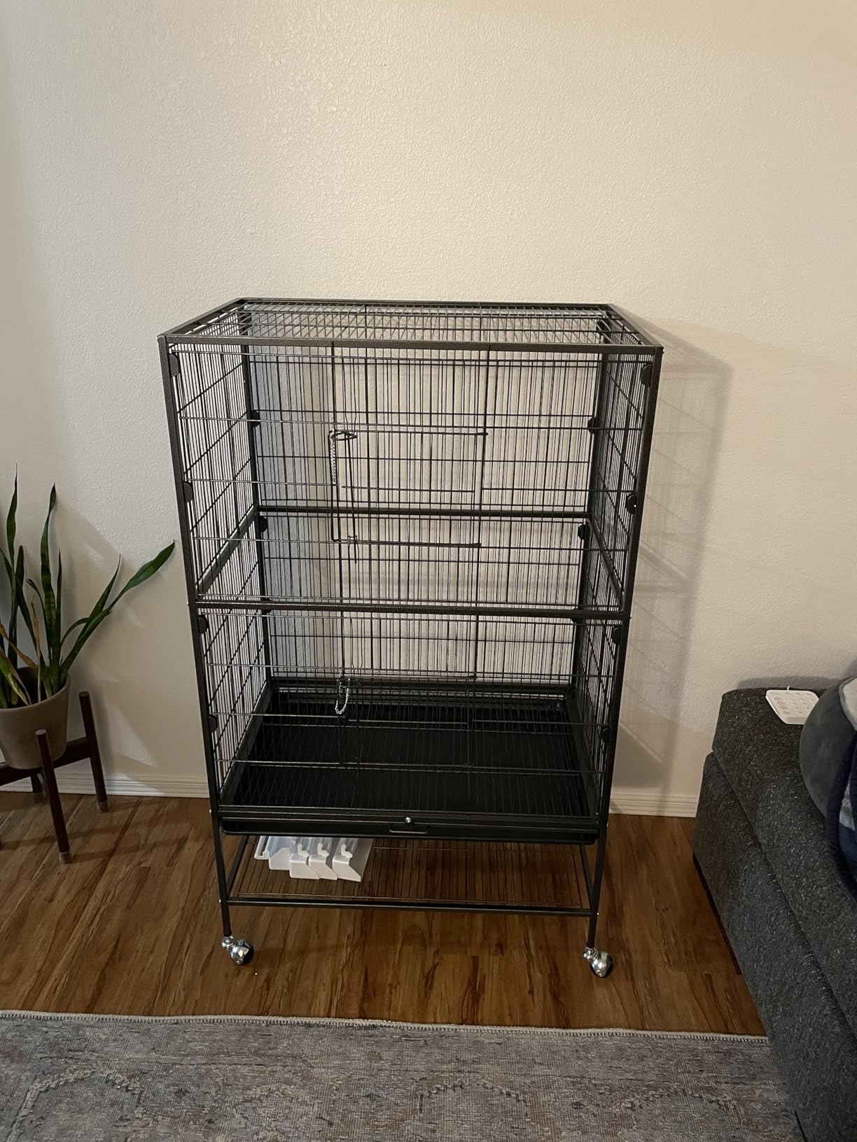 Topeakmart X-Large Parrot Cage Bird Cage with Rolling Stand for Medium Birds Cockatiels Quaker Green Cheek Sun Conure African Grey, 60.5inch customer photo 1