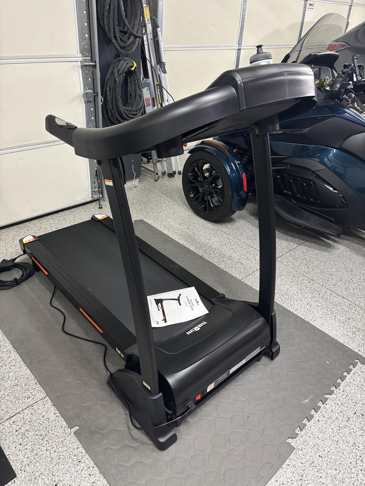 THERUN Incline Treadmill, Treadmills for Running and Walking, 400 lbs Weight Capacity Folding Treadmill with 0-16% Auto Incline, Wide Belt, 4.0 HP, App, Heart Rate customer photo 1