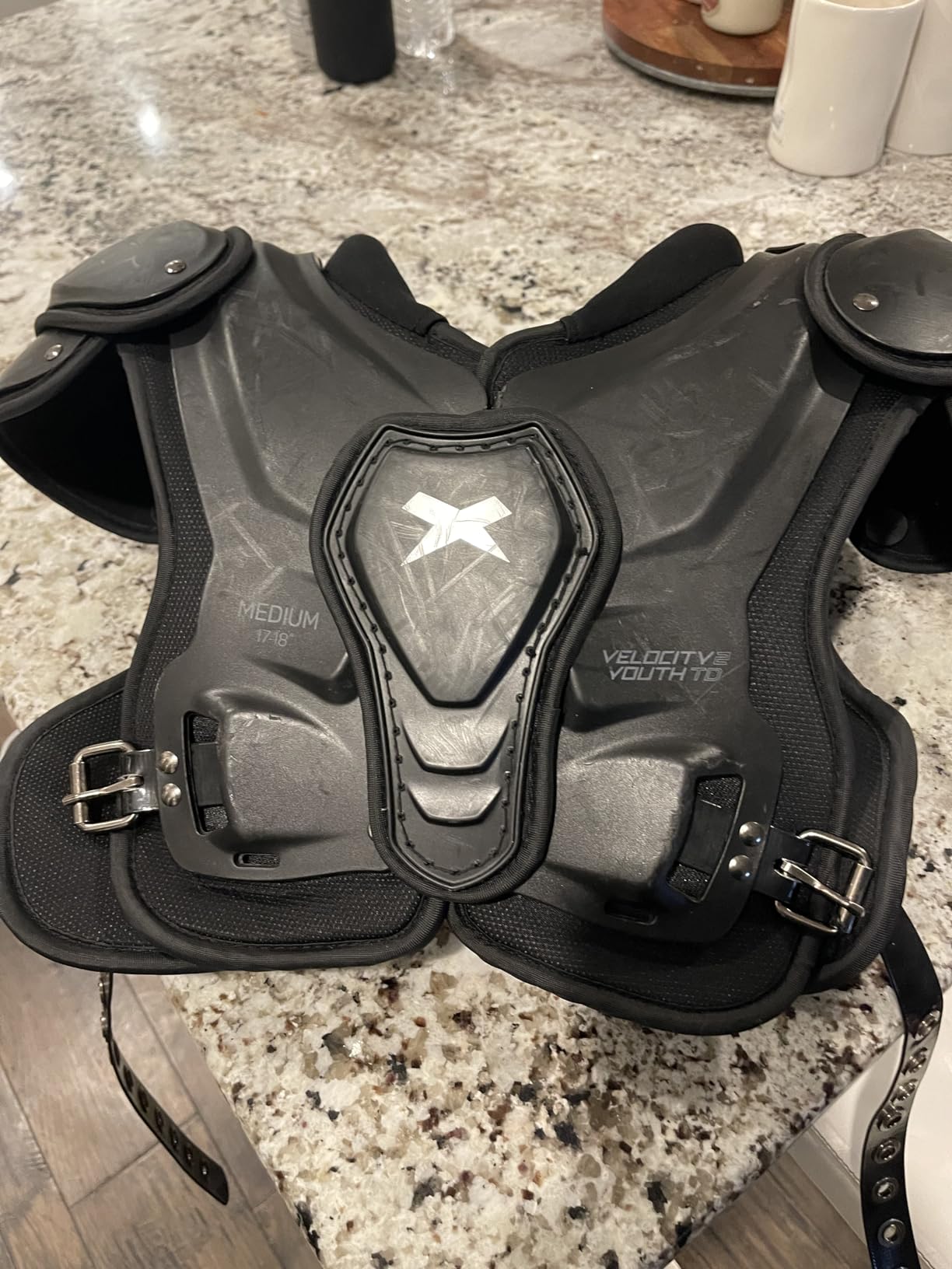 Xenith Youth Football Shoulder Pads - Flyte 2SF (Stretch) & Flyte 2TD (Traditional) - Lightweight, High-Impact Foam, Adjustable Buckle Straps- Protective Gear for All Positions customer photo 2