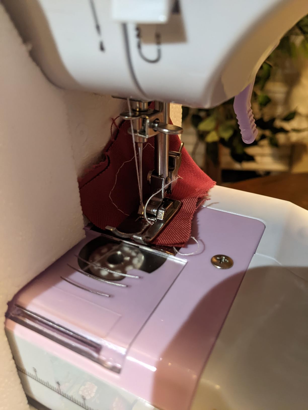 Mini Sewing Machine for Beginners,Kids Small Sewing Machines 12 Built-in Stitches with Reverse Sewing,Portable Sewing Machines with 27pc Accessory Kit Included 2 Speed Double Thread Foot Pedal customer photo 1