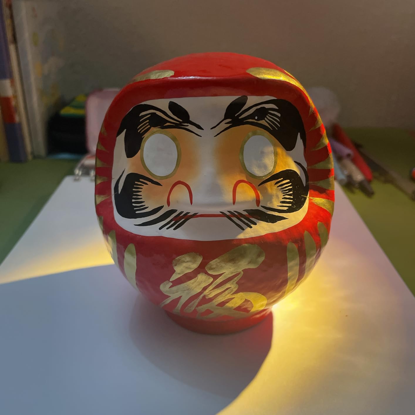 Daruma Doll - Made in Japan - Success & Performance (Blue, Medium 4.7 inch) customer photo 1