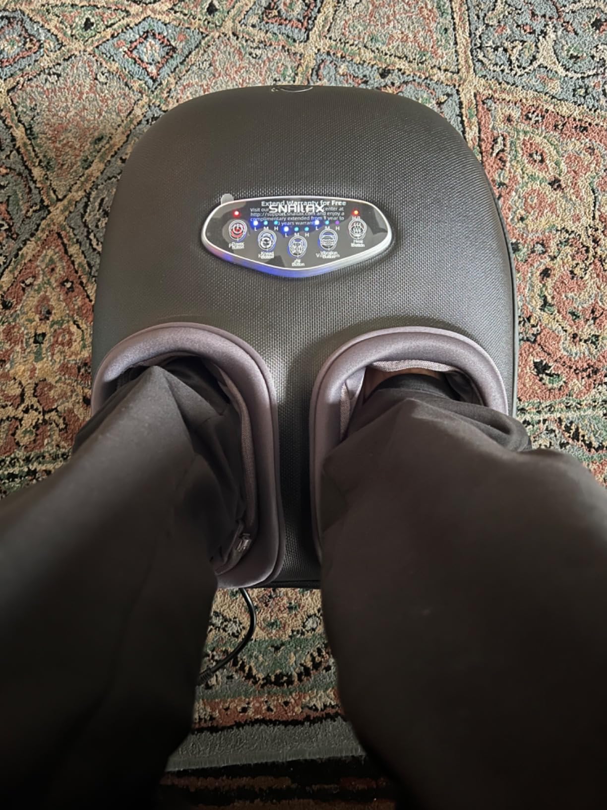 Snailax Shiatsu Foot Massager, Heat, Compression, Vibration, FSA Eligible customer photo 1