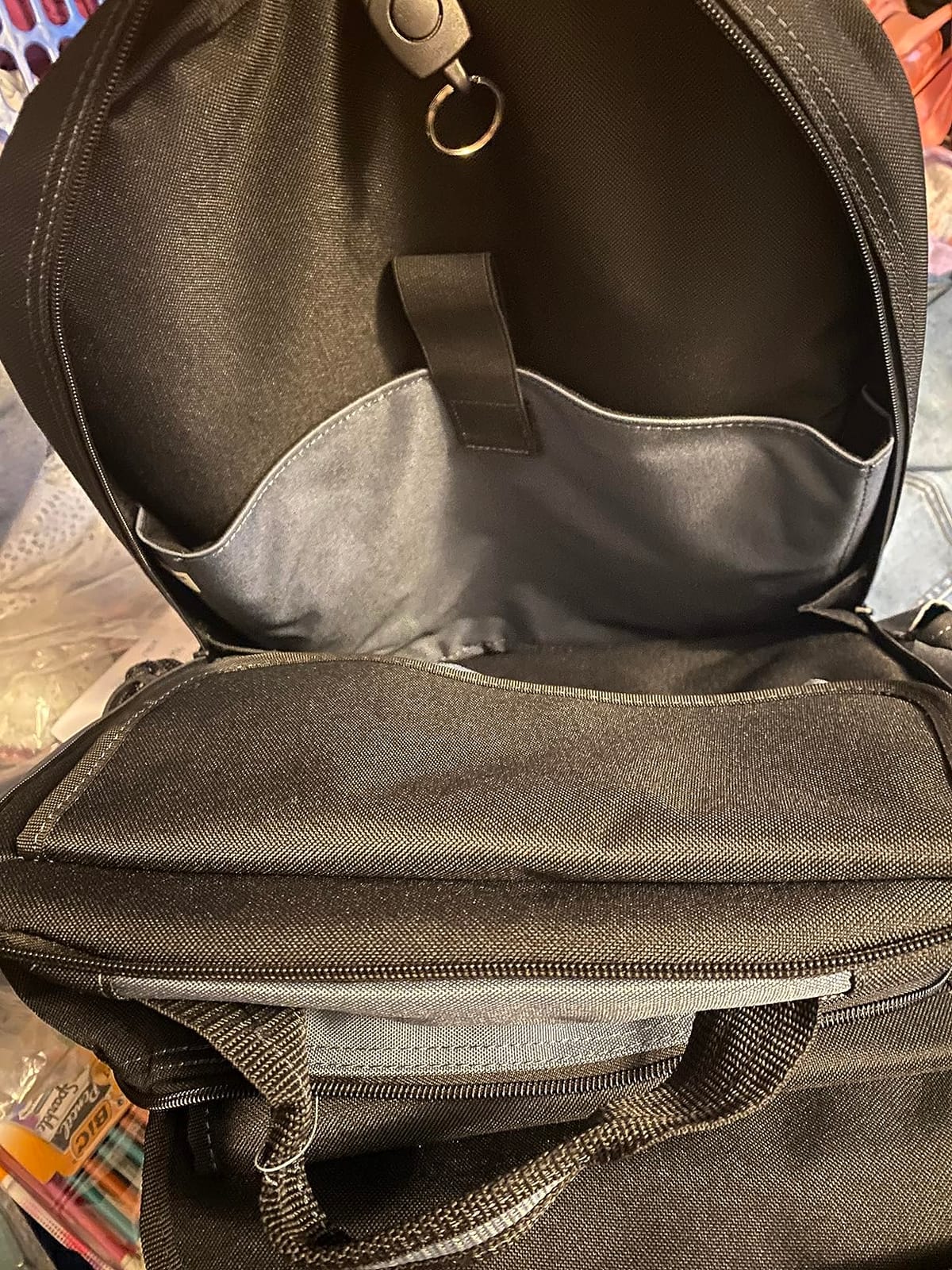 MELOTOUGH Welding Tool Backpack for Tools and Helmet Extreme Gear Pack with Large Capacity Helmet Holder Luggage Storage Bag (Black) customer photo 2
