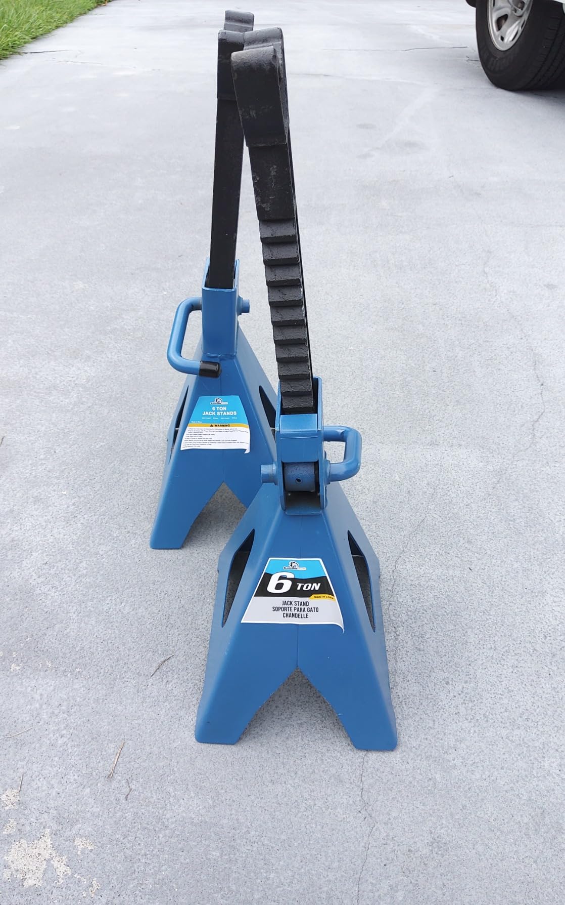 6 Ton (12,000 LBs) Automotive Jack Stands,Heavy Duty Steel Car Lifting Stand for Garages,Repair Shops,Adjustable Height 14.6