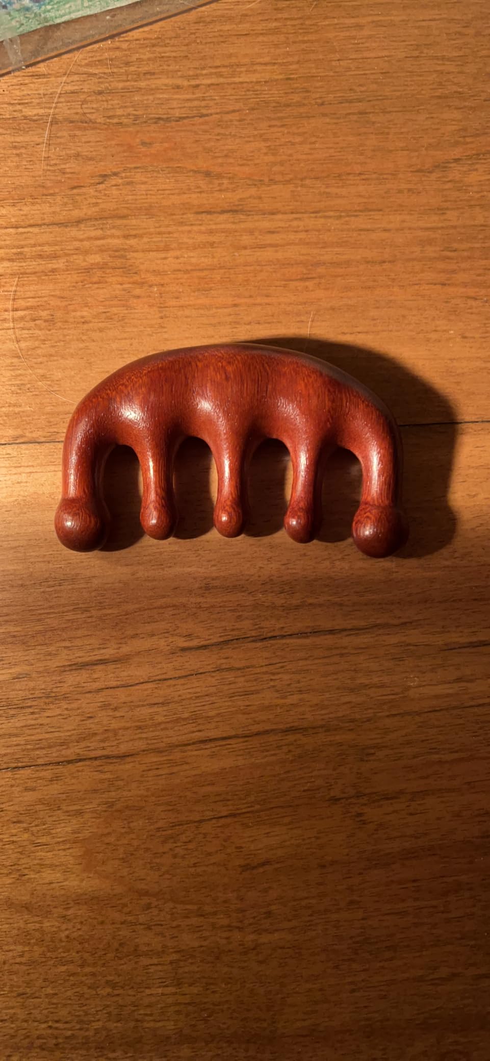 Wooden Scalp Massager - Handmade 100% Natural Green Sandalwood Wide Tooth Combs - Wood Massage Comb & Sandalwood Comb for Luxurious Hair Care customer photo 2