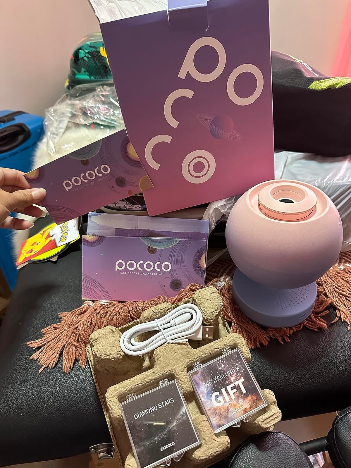 POCOCO Galaxy Star Projector, Rechargeable, with 5K Discs, 2 Megapixel Lens customer photo 2