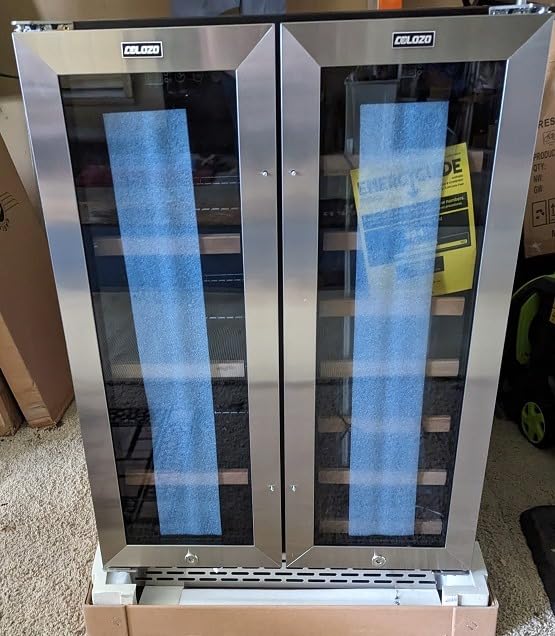 24 Inch Wine and Beverage Refrigerator Under Counter, Dual Zone 20 Bottles & 88 Cans Beverage Fridge with Stainless Steel Tempered Glass Door, Built-in/Freestanding Mini Fridge for Office/Bar/Kitchen customer photo 2