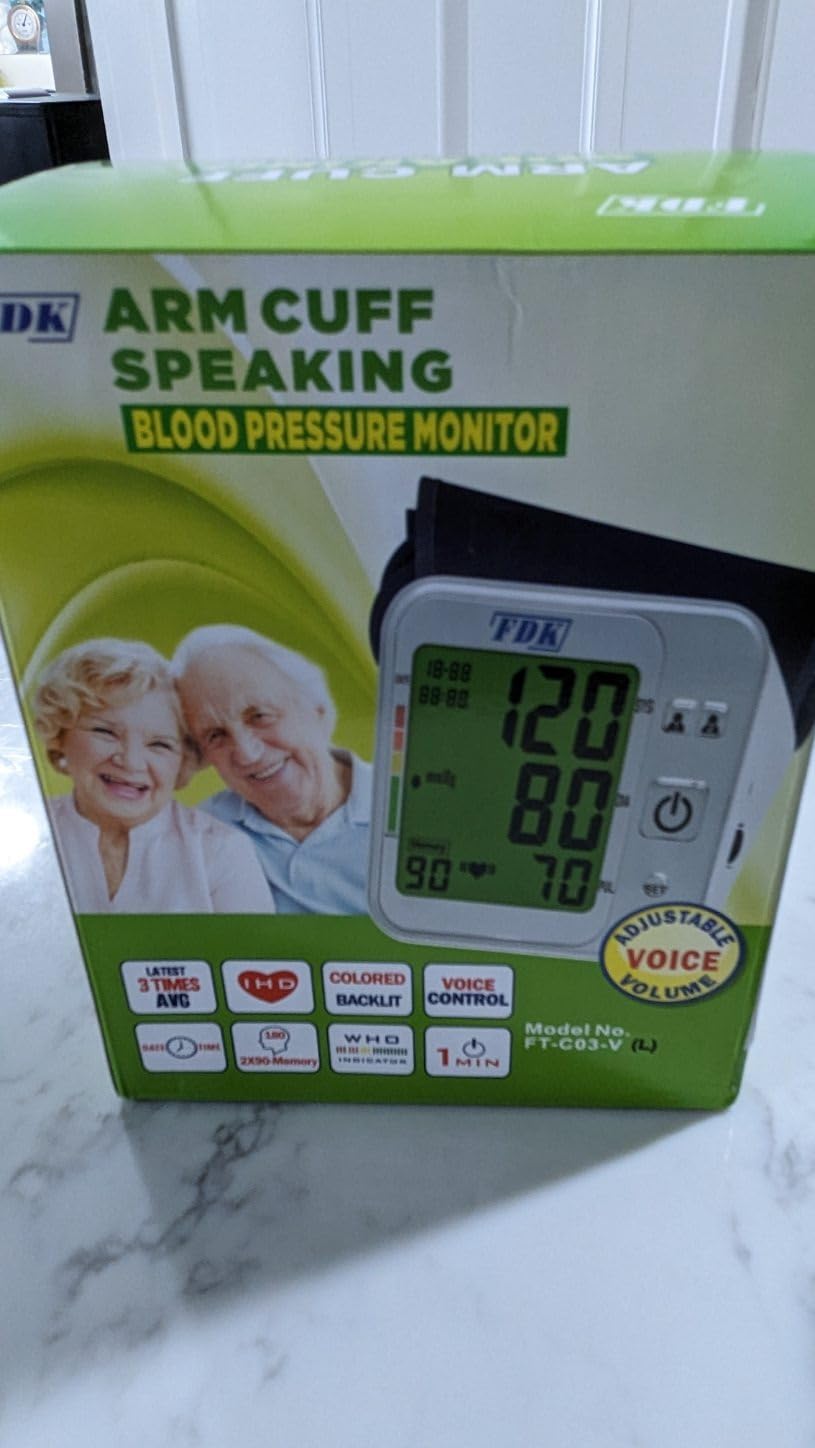 Blood Pressure Monitors for Home USE; Voice Volume Control Bilingual (English/Spanish); Talking ARM Upper Arm Blood Pressure Monitor with Large Digits Display; with 18.9 INCHES Extra Large Cuff customer photo 2