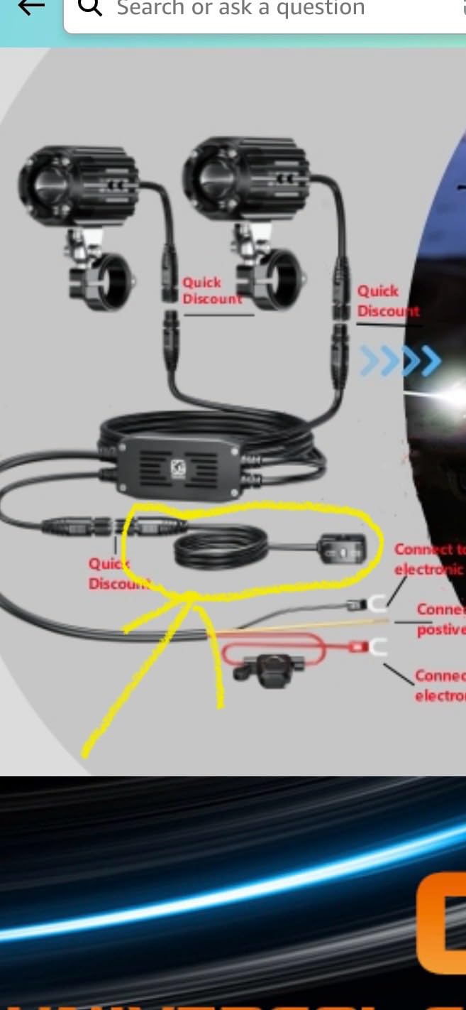 Kewig Motorcycle Auxiliary Lights Fog Lights LED Driving Light Spotlight | White/Amber Dual-Color Strobe LED Offroad Work Light with Mount Brackets Wire Harness Waterproof for Motorcycle SUV ATV Truck customer photo 1